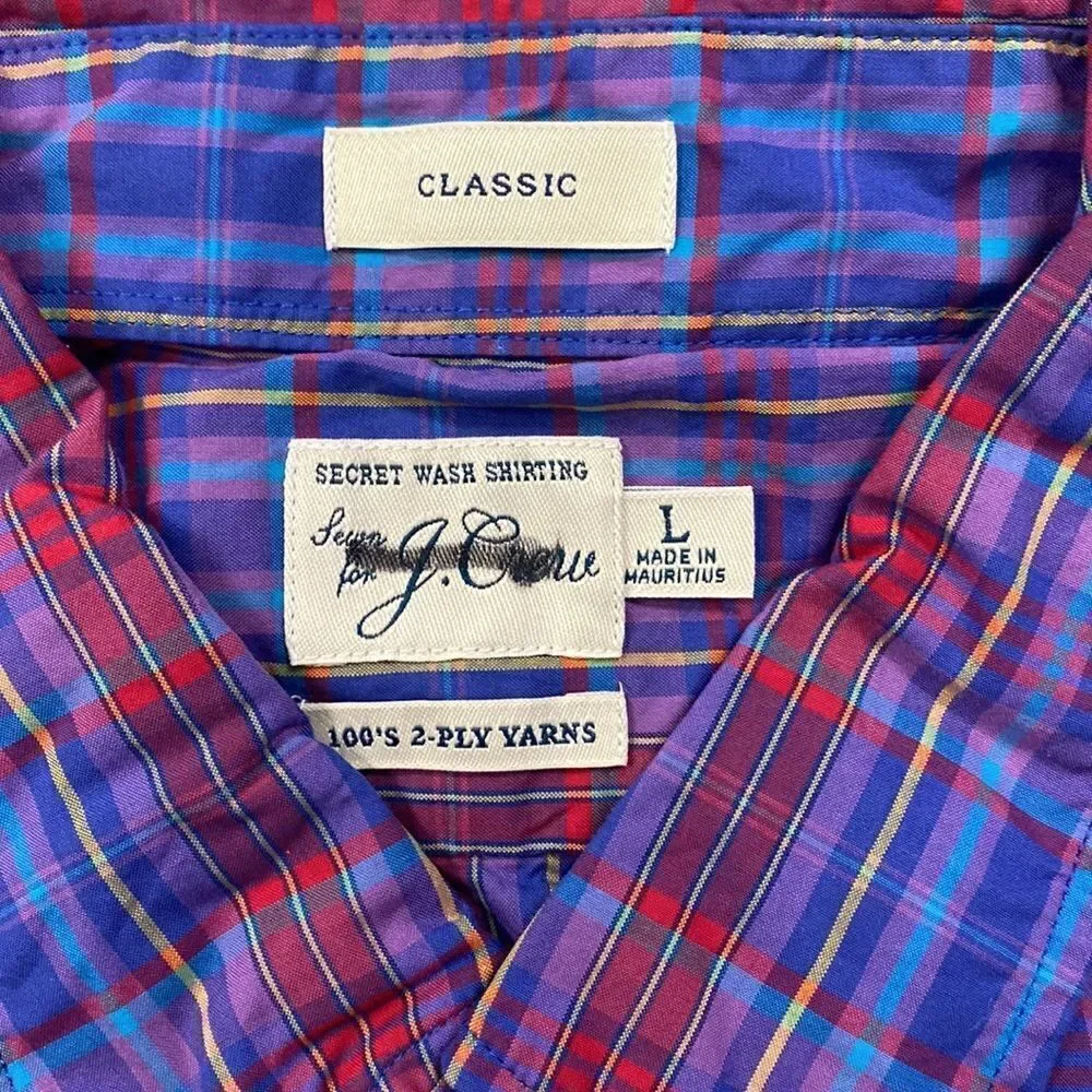 J. Crew Slim Secret Wash cotton poplin shirt
